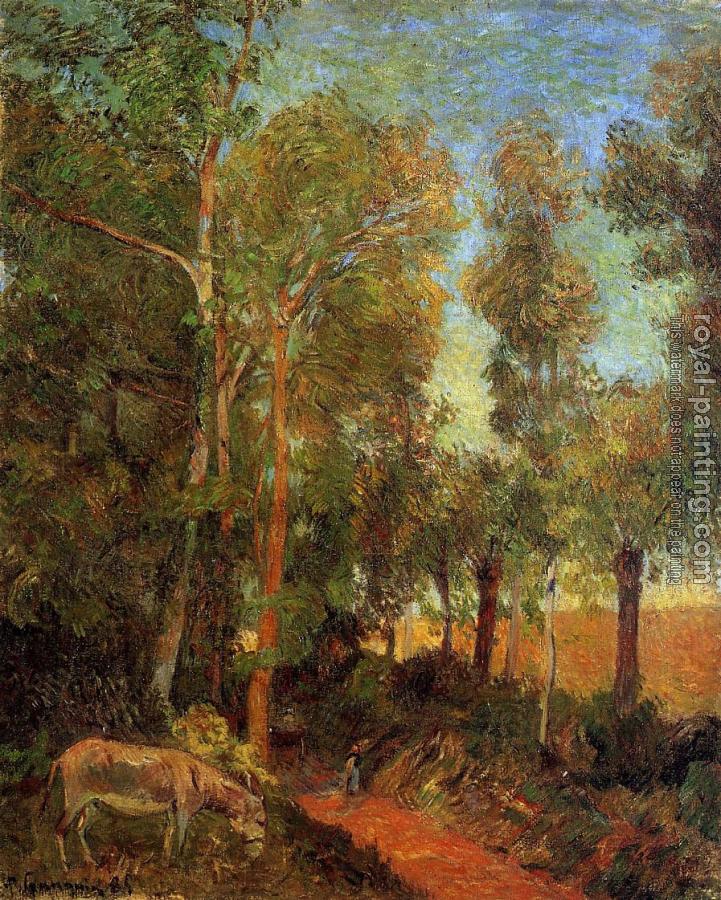 Paul Gauguin : Donkey by the Lane Paul Gauguin : Donkey by the Lane